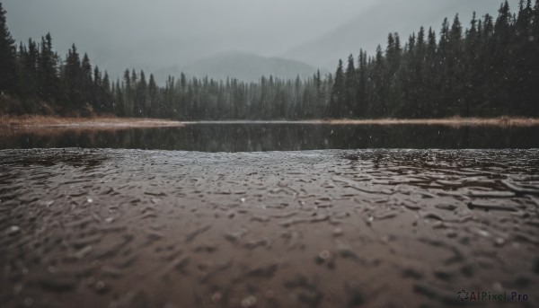 outdoors,sky,day,cloud,water,tree,no humans,grass,nature,scenery,snow,forest,reflection,snowing,mountain,road,winter,bare tree,river,landscape,lake,grey sky,pine tree,rain,puddle