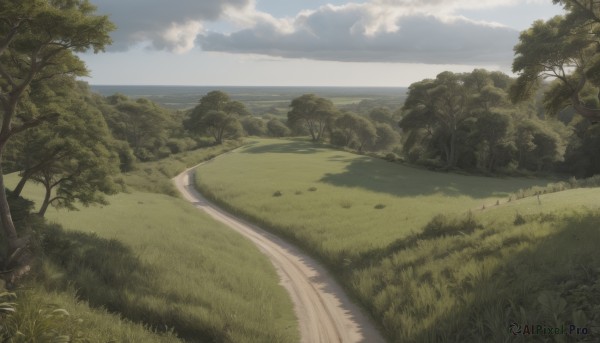 A landscape in a picturesque day