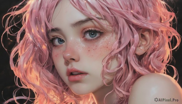 A vivid dynamic scene highlighting a female