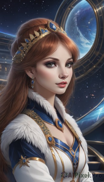 A majestic image of a female in dynamic scene