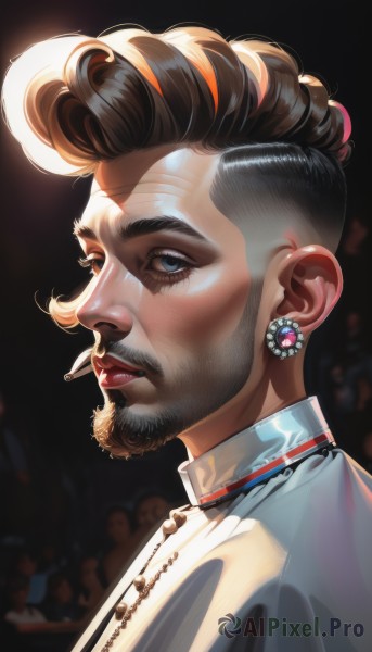 A male in a breathtaking dynamic scene