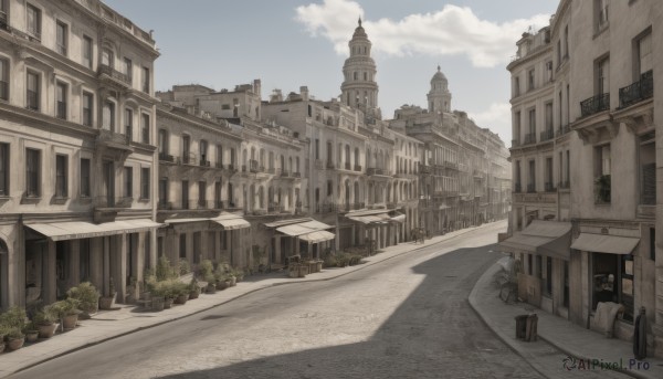 A street showcased in a vivid day