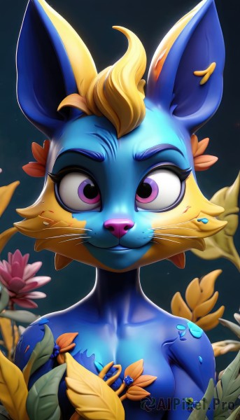 A glimpse of a female in a lush dynamic scene