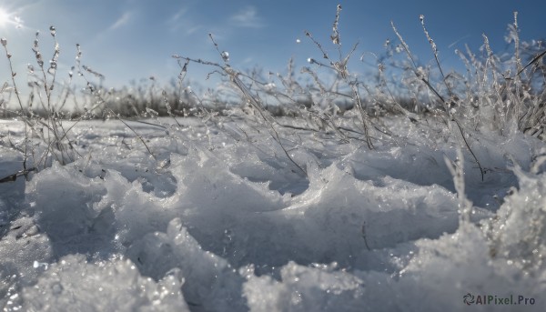 A landscape caught in a breathtaking snowy day