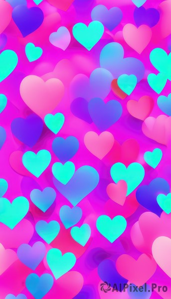 solo,heart,no humans,pink background,pink theme,heart background,glowing,colorful