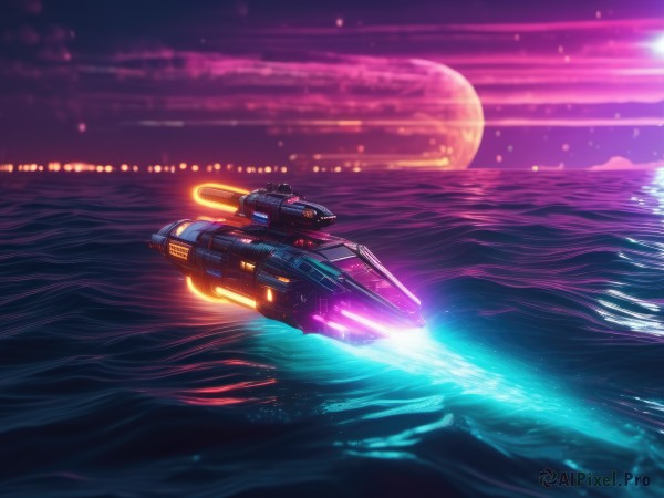 A ethereal outdoors featuring a spacecraft
