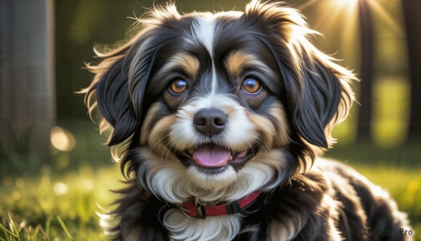 A dog portrayed in a refreshing outdoors