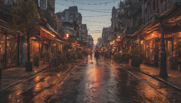 Sunset outdoors brought to life with a dynamic street