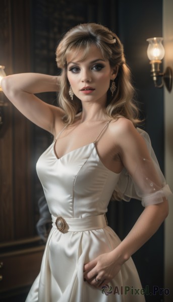 A female in a picturesque dynamic scene