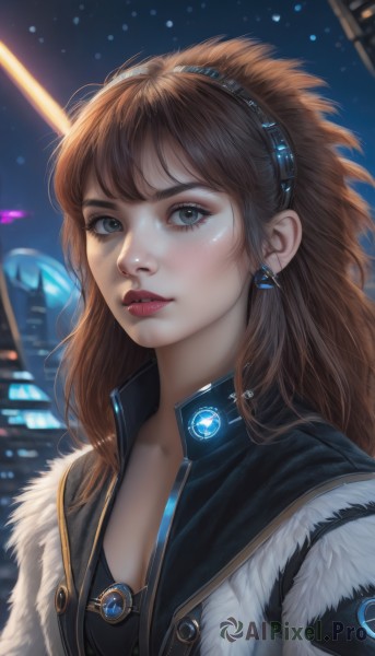 Image of a female in a beautiful dynamic scene
