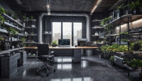 A breathtaking view of a indoors in rainy day