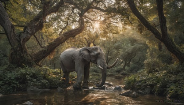 A unique subject surrounded by a lush outdoors