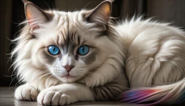 A vibrant cat captured in dynamic scene
