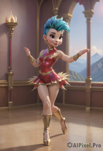 Image of a female in a beautiful dynamic scene