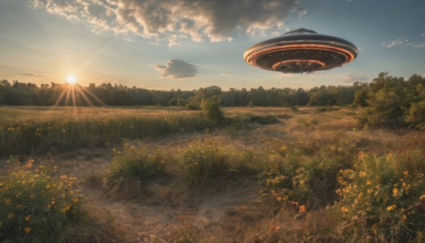 The allure of a spacecraft in a inviting sunset day