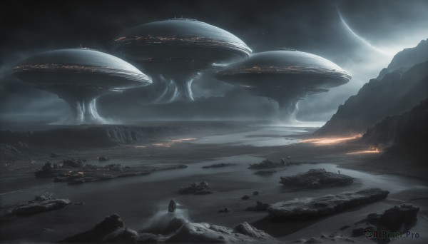 Fiery outdoors brought to life with a dynamic spacecraft