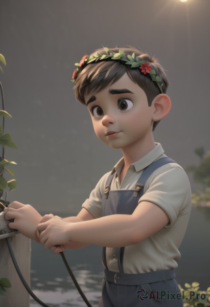 The beauty of a male set in a enchanting outdoors