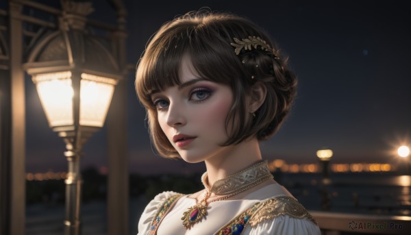 A female in a picturesque outdoors