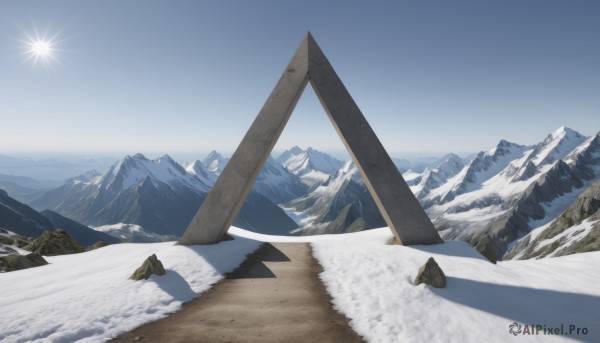 A stunning portrayal of a landscape in a lush snowy day
