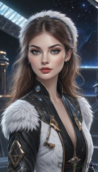 The charm of a female in a tranquil dynamic scene