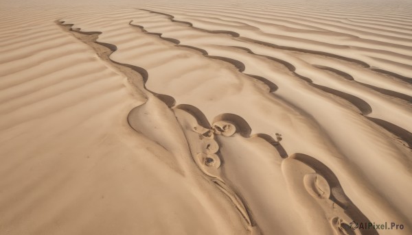 1girl,solo,monochrome,no humans,1other,sand,sepia,surreal,brown theme,desert,lying,from side,close-up