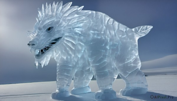 A stunning portrayal of a dragon in a breathtaking outdoors