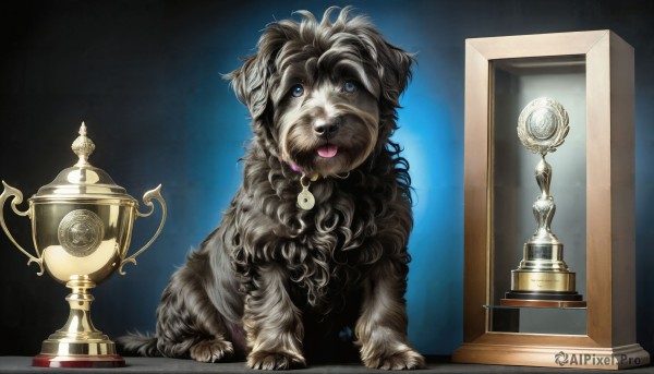 A dog captured in a dynamic dynamic scene
