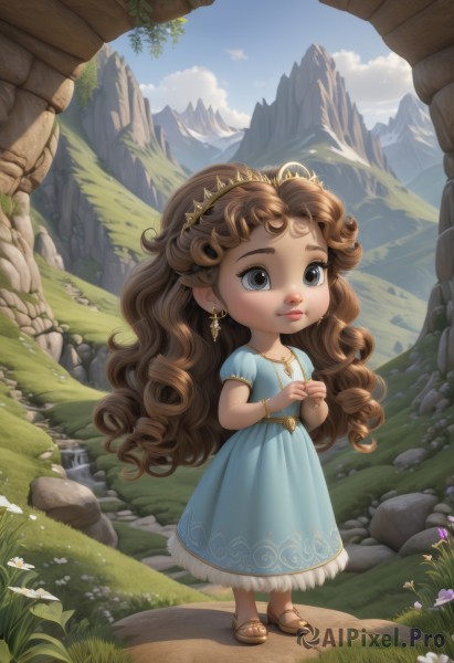 A child in a picturesque day