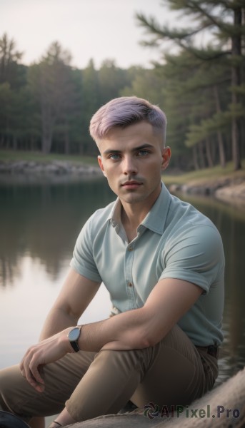Image of a male in a beautiful day