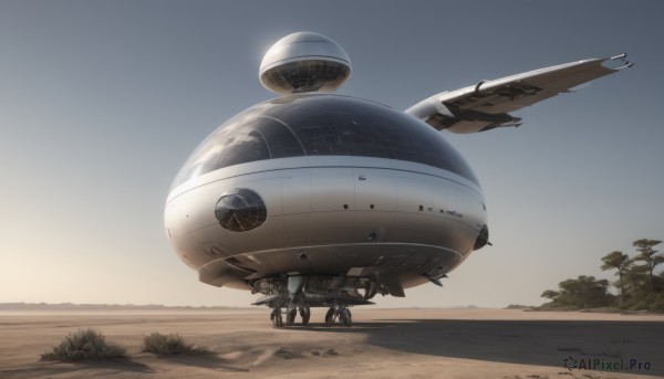 A tranquil day showcasing a spacecraft