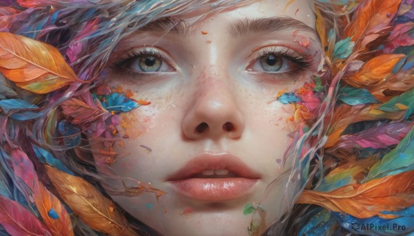 A unique view of a female in dynamic scene