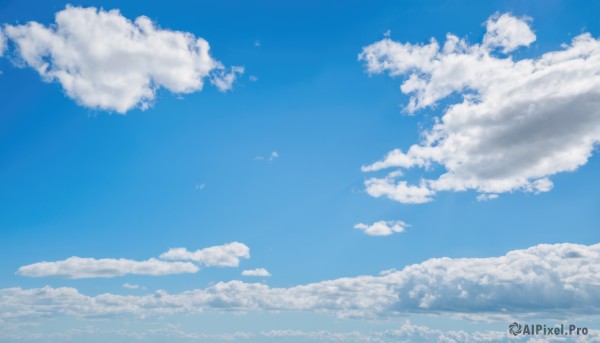 monochrome,outdoors,sky,day,cloud,blue sky,no humans,bird,cloudy sky,scenery,blue theme,horizon,landscape,above clouds