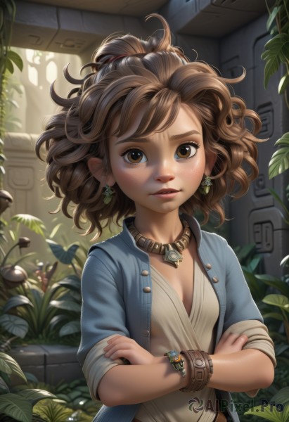 A female in a picturesque day