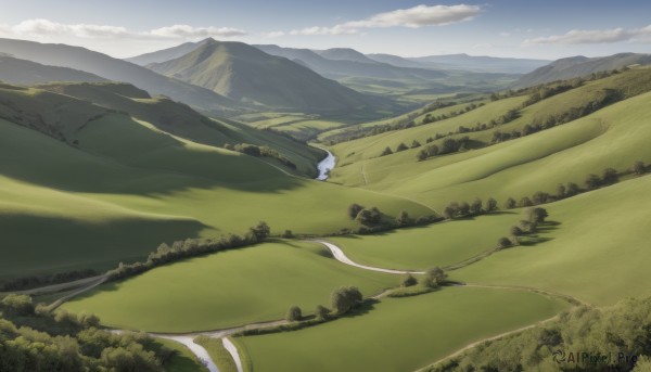 The charm of a landscape in a scenic day