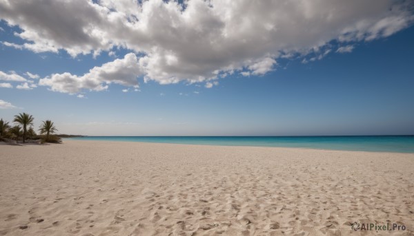 outdoors,sky,day,cloud,water,tree,blue sky,no humans,ocean,beach,cloudy sky,scenery,rock,sand,palm tree,horizon,shore,nature,island