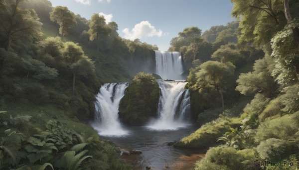 A inspiring waterfall within day