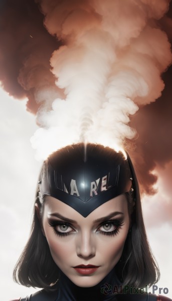 The serene presence of a female in a breathtaking smoke