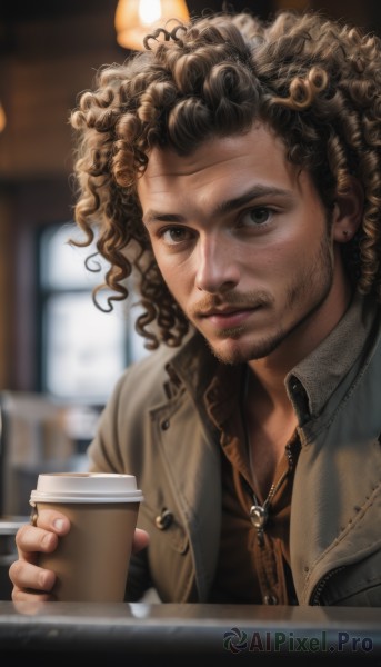 The serene presence of a male in a lush dynamic scene