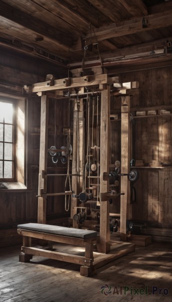 day,indoors,no humans,window,shadow,chair,table,sunlight,scenery,wooden floor,door,stool,barrel,light rays,stairs,wall,wooden wall