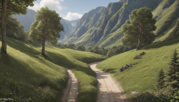 The wonder of a landscape in a peaceful day