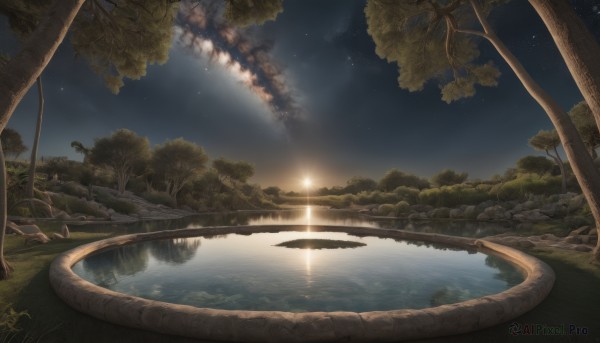 The wonder of a landscape in a peaceful sunset outdoors
