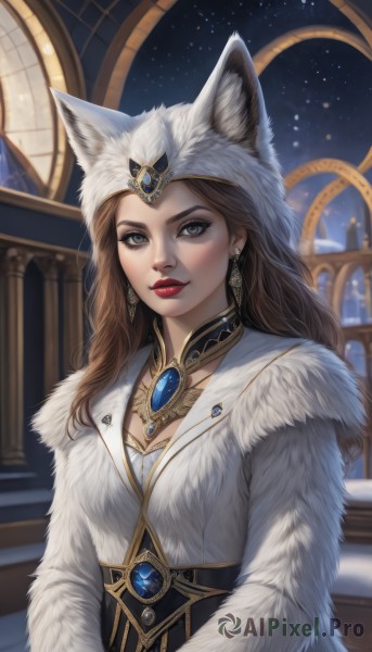 The serene presence of a female in a lush dynamic scene
