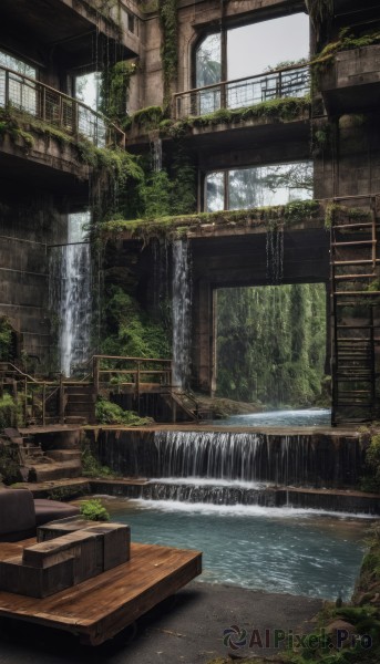 The elegance of a waterfall in a idyllic day