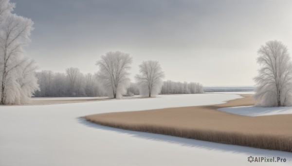The majestic beauty of a landscape set within a ethereal snowy day