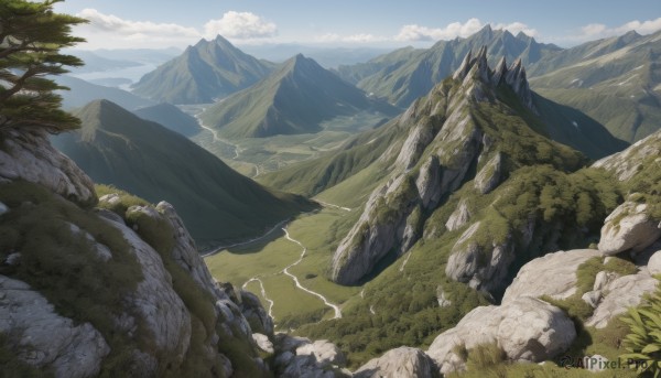 A landscape in a picturesque day
