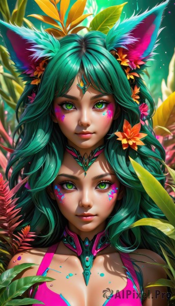 A female framed by the beauty of a lush dynamic scene