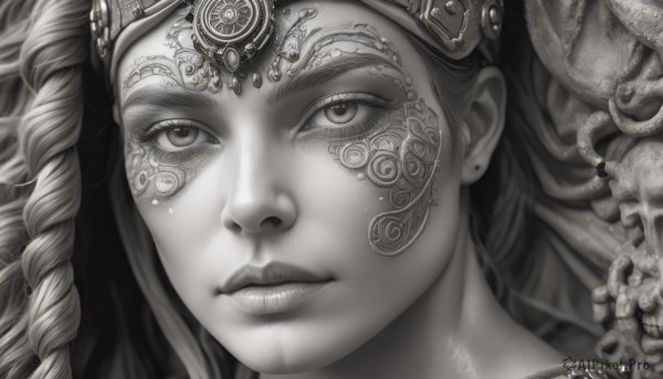 A peaceful image of a female in dynamic scene