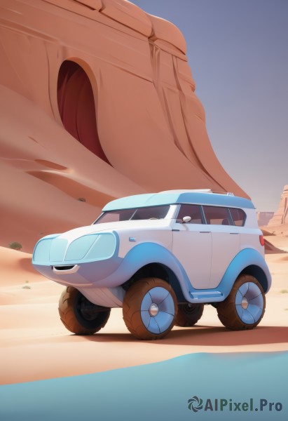 The serene presence of a motor vehicle in a breathtaking day