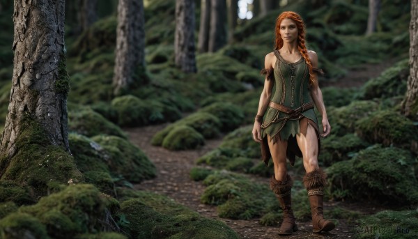 A inspiring female within outdoors