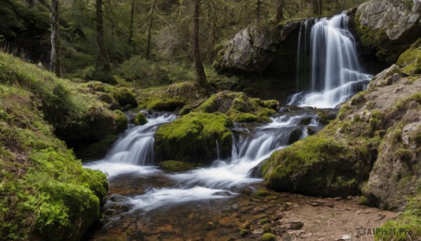 A stunning waterfall captured in day